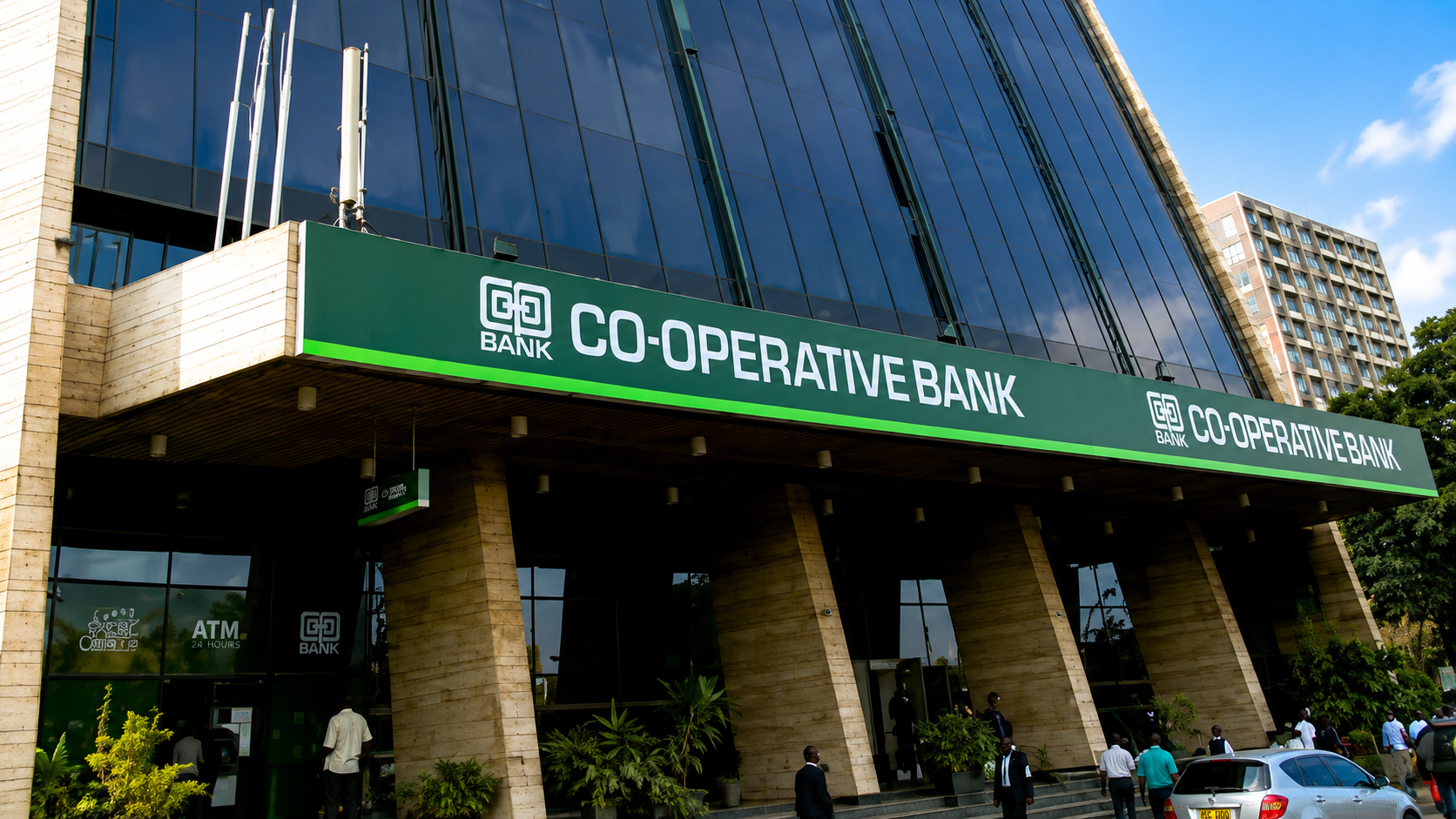 Co-operative Bank of Kenya headquarters in Nairobi, reflecting the lender’s strong first-half 2026 financial performance.