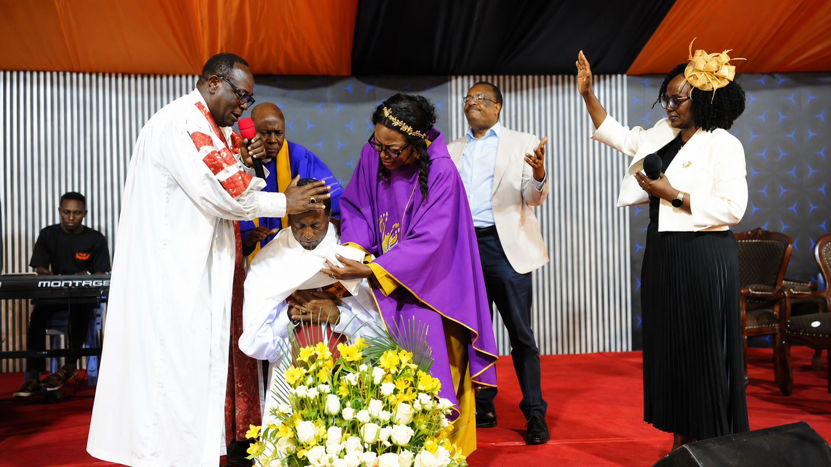 Co-op Bank CEO Gideon Muriuki joins community leaders and worshippers in marking Lameck Ngunjiri’s new chapter in church ministry.