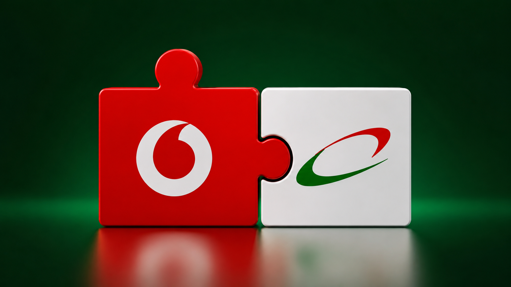 Vodafone and Safaricom logos represented as interlocking pieces, symbolising Vodacom’s expanded influence over Safaricom’s board.
