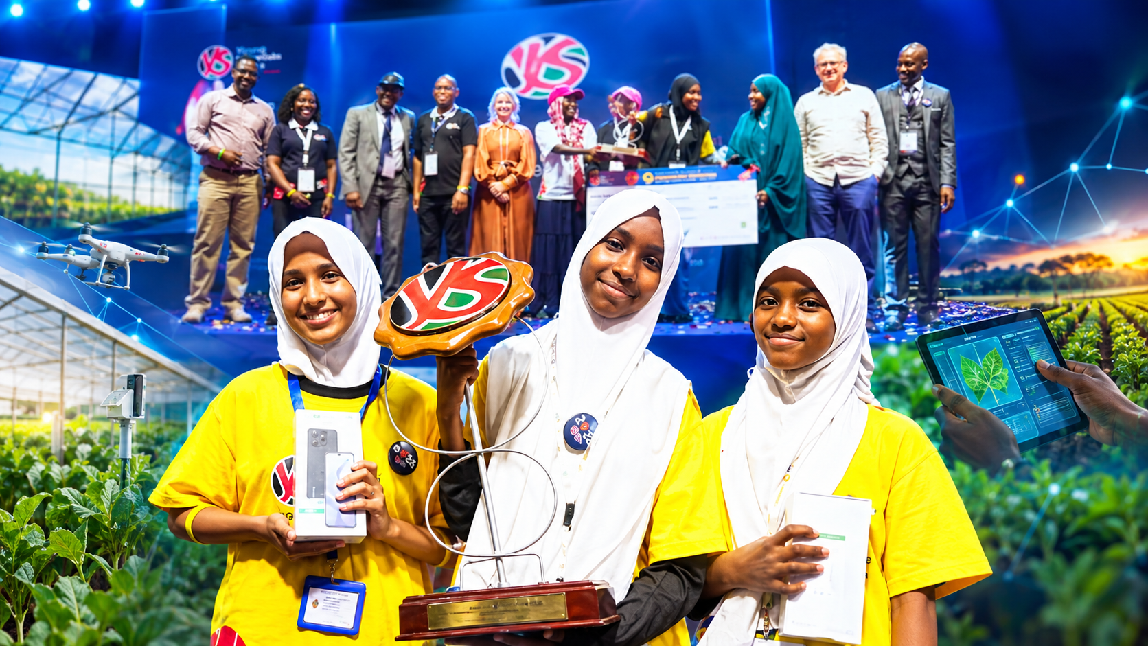 Young innovators celebrated for developing technology focused on the future of agriculture and food security