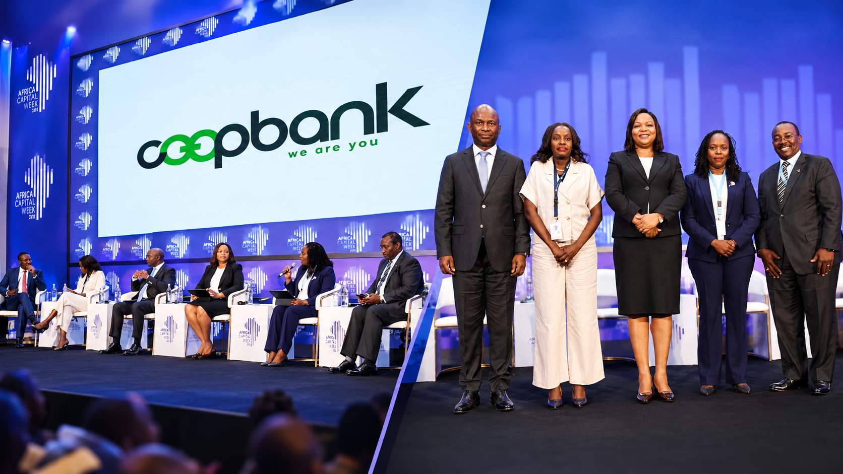 Co-op Bank representatives and business leaders at the Africa Capital Week 2026 Capital for MSMEs forum.