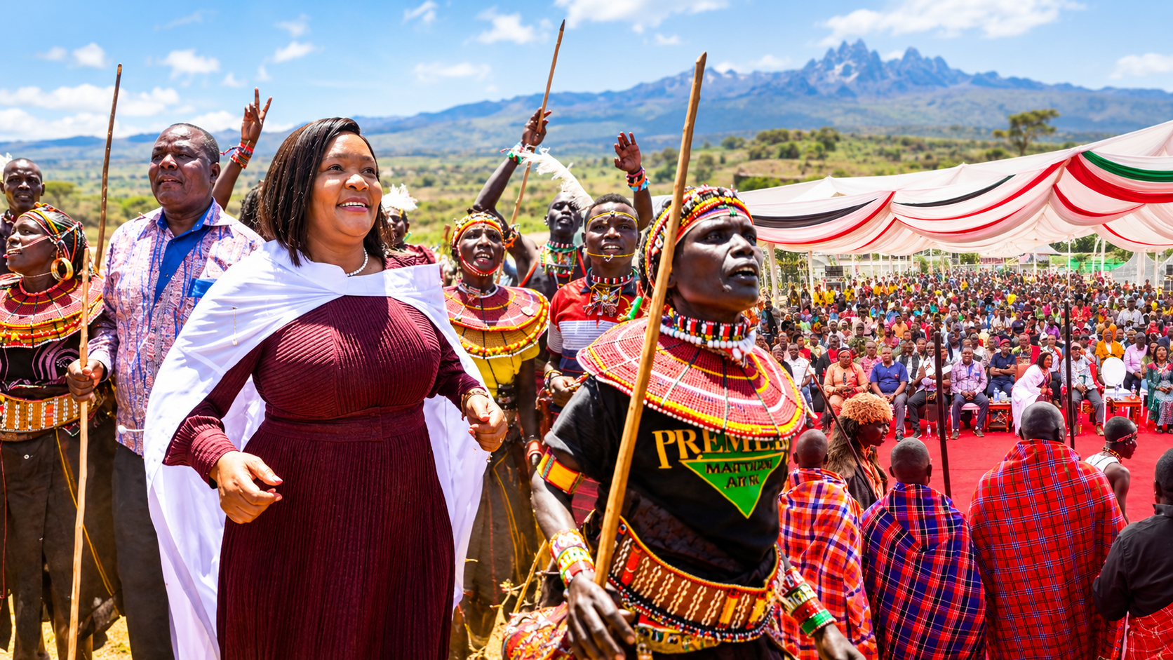 Communities celebrate Laikipia Cultural Day through traditional performances and cultural displays alongside a large gathering of residents.