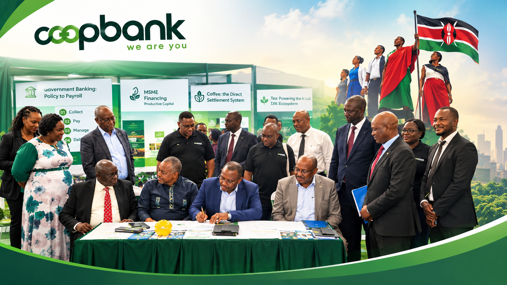 Co op Bank hosts National Treasury officials during Mashujaa Thematic Week Finance and Economy Day in Eldoret.