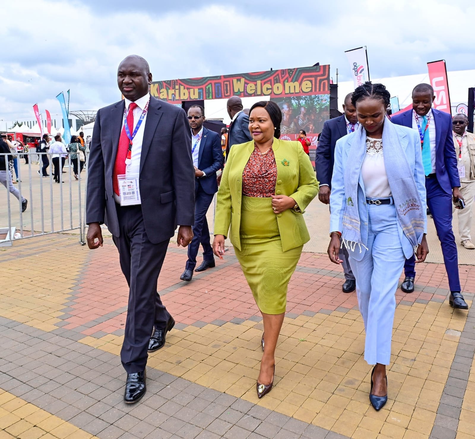 Rebecca Miano and tourism delegates at MKTE 2026, where Kenya is promoting diverse travel experiences and regional tourism partnerships.