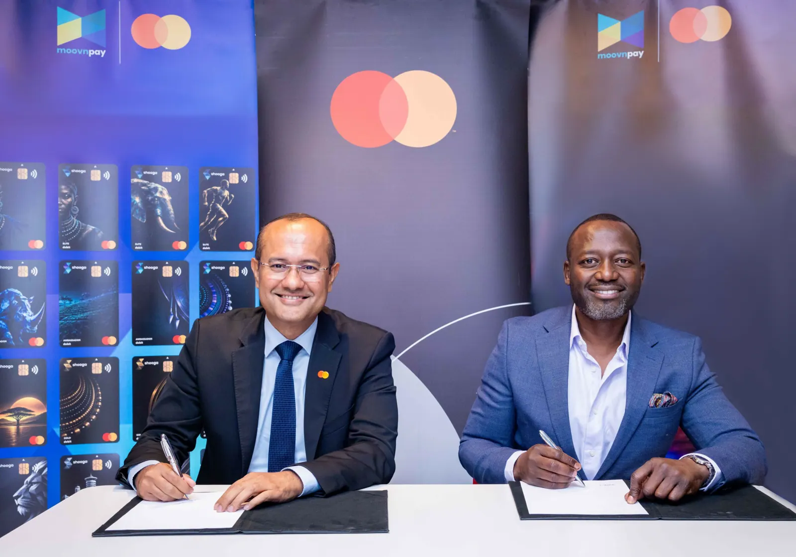 Shehryar Ali, senior vice president and country manager for East Africa and Indian Ocean Islands at Mastercard, and Godwin Ga